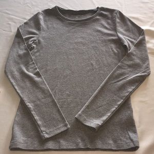 J CREW TEE SHIRT GRAY LONG SLEEVED